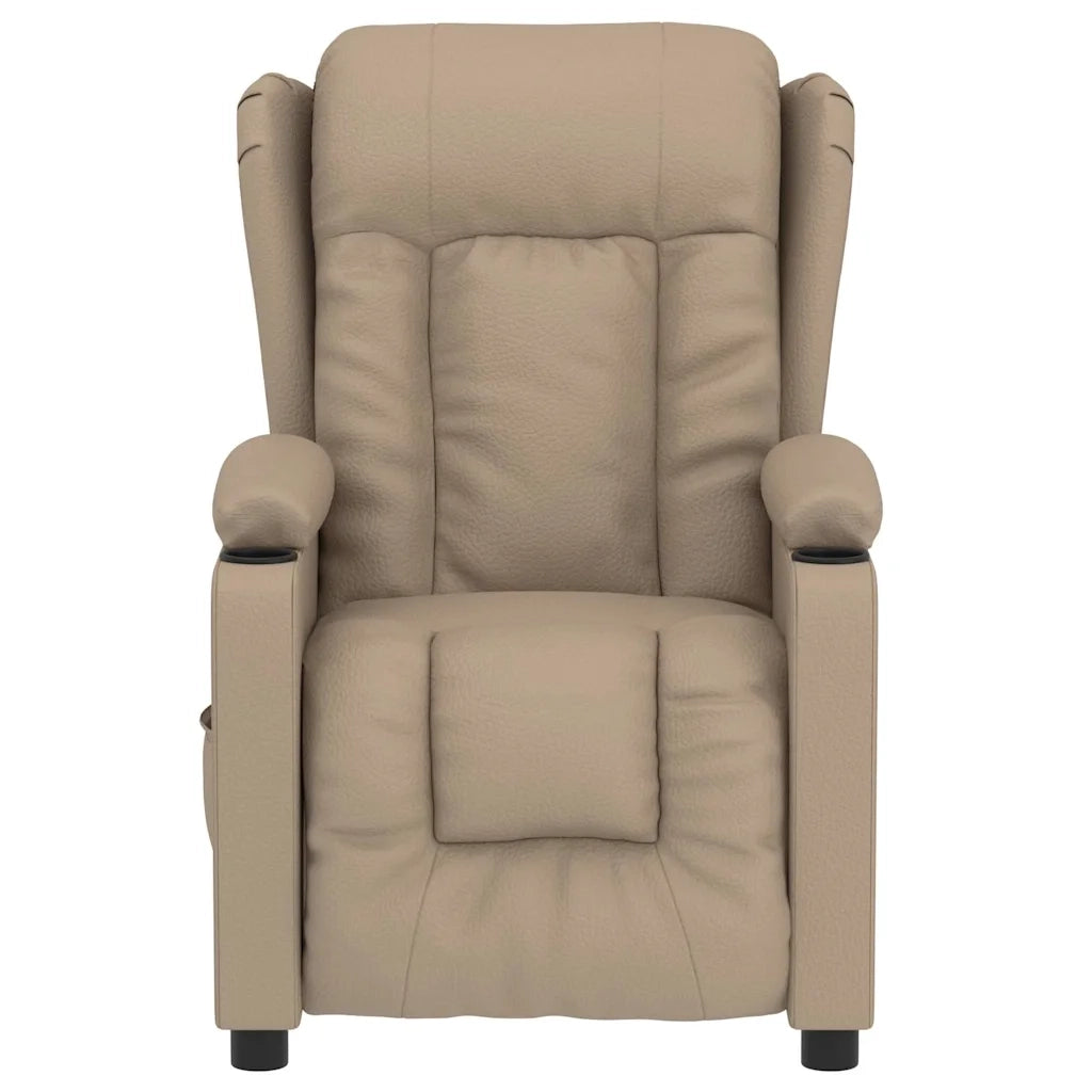 Poltrona Massaggio Elettrica Cappuccino Similpelle