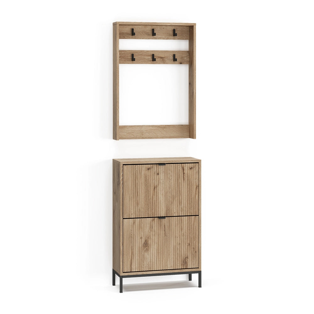 Vicco Armadio da ingresso Quercia vichinga 60 x 92 cm Set, 2 parti