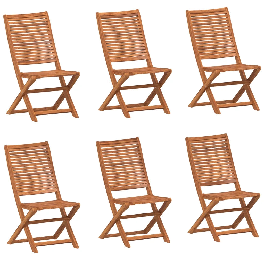 Sedie da Giardino Pieghevoli 6 pz-Sedia da esterno 51x66x95 cm Legno di Acacia