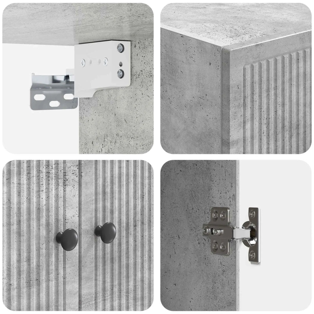 Mobiletto a muro Grigio Cemento 59 x 31 x 60 cm 897898