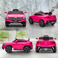 Auto elettrica per bambini, Potenza 12V, con telecomando, luci a LED, musica e 3 velocità, 3-6 anni, Rosa