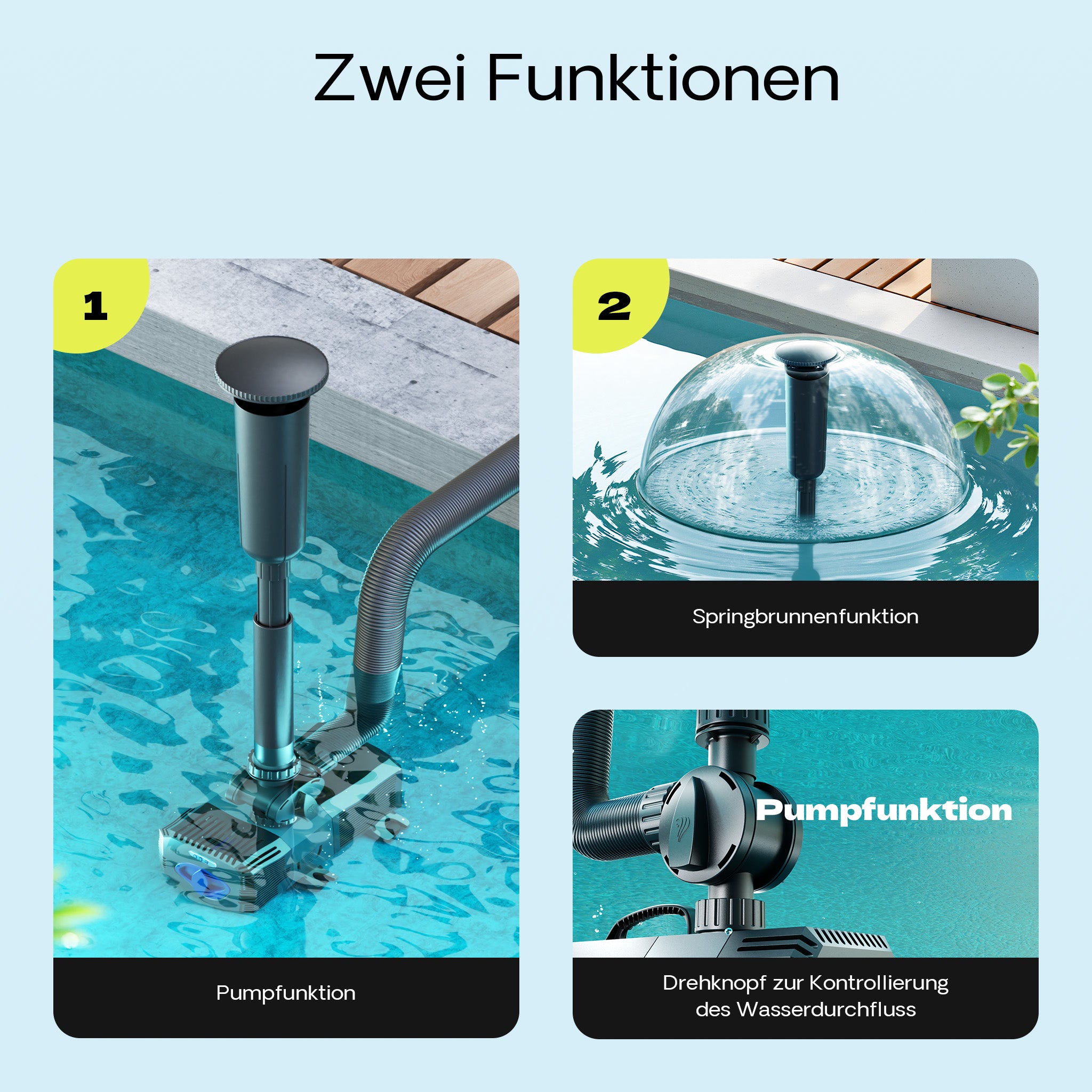 CTP-8003 SuperECO Pompa fontana regolabile 8000l/h 70W