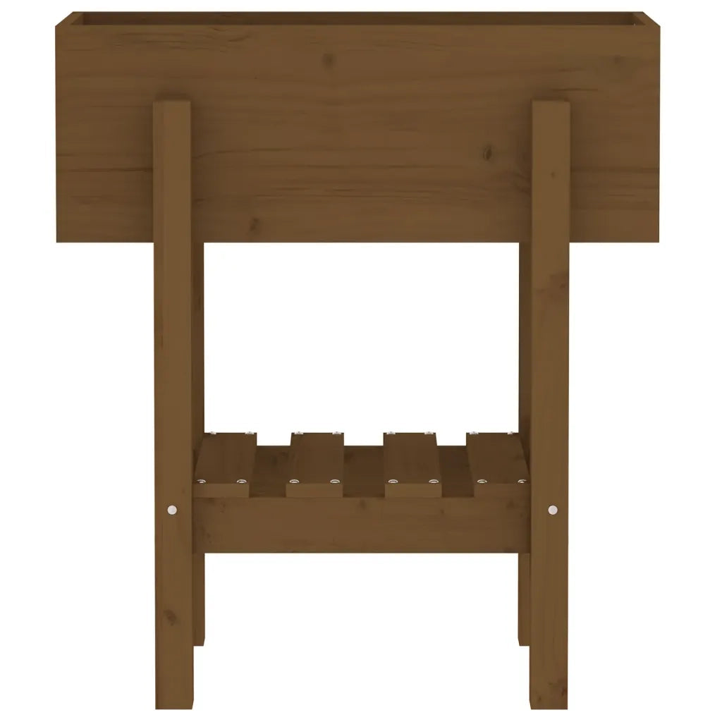 Fioriera | Cassetta per fiori | Vaso da Giardino Ambra 62x30x69 cm Legno Massello di Pino