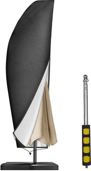 Parasolhoes in Nero per Ombrellone - Cappotto Acquaparato per Ombrellone da Fiera e Ombrellone da Giardino