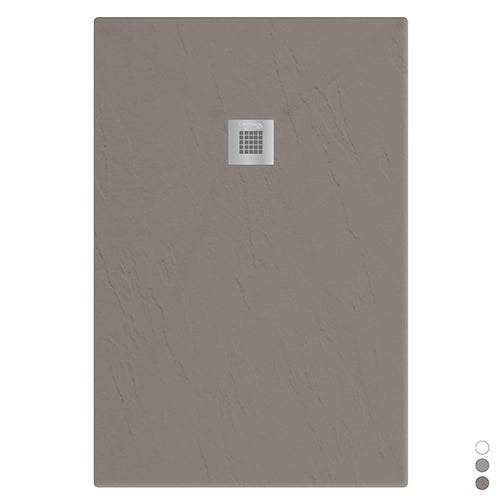Piatto doccia in marmoresina rettangolare 80x110 cm TORTORA finitura pietra estasi LONDRA