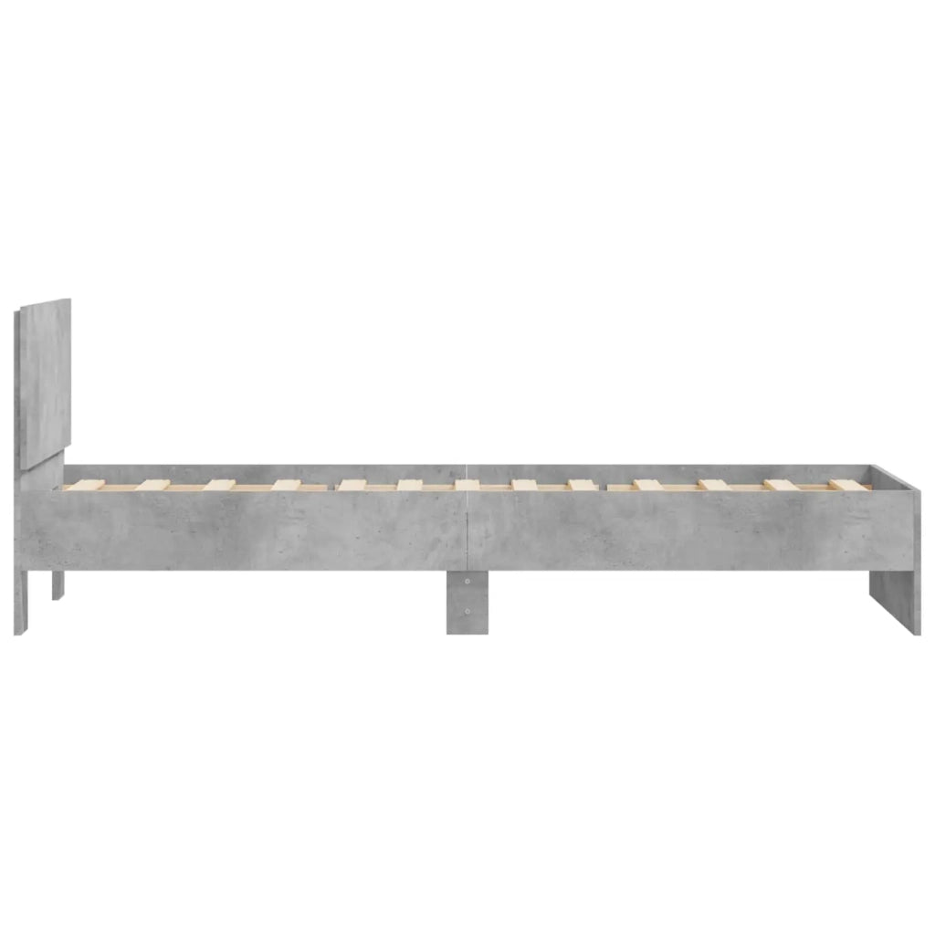 Struttura letto con testata Grigio Cemento 80 x 200 cm 8009022