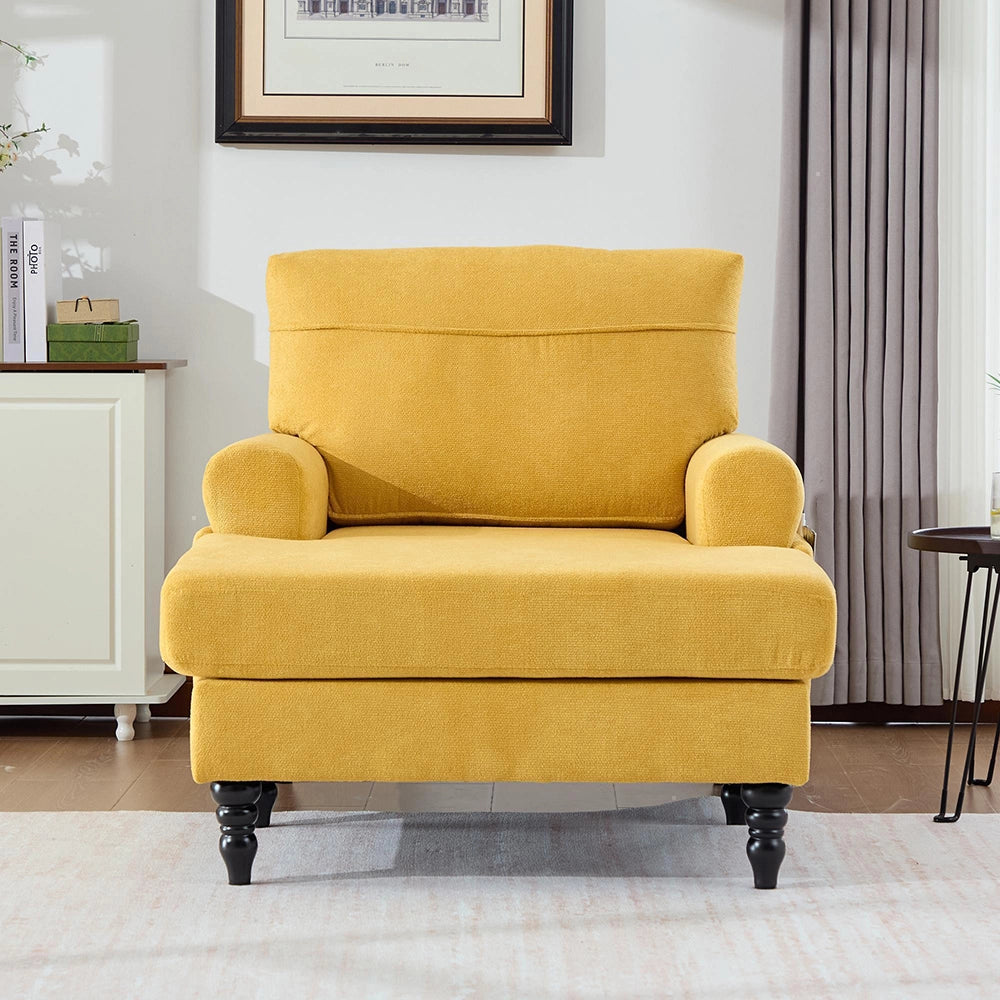 Poltrona letto moderna - Xylo - Tessuto chenille, schienale e braccioli comodi, tasche laterali