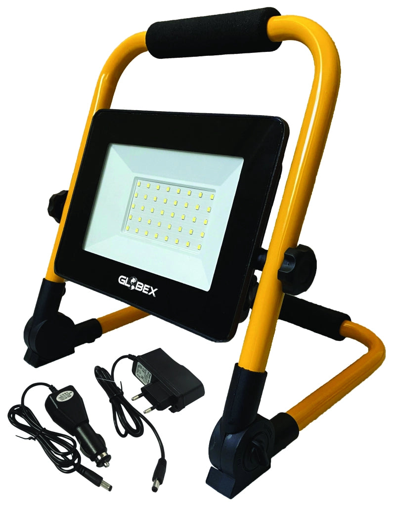 Globex PROIETTORE A LED PORTATILE E RICARICABILE CON SUPPORTO 20W 4000K