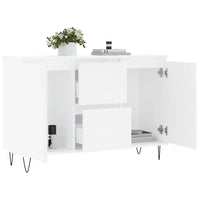 Credenza Bianca 101,5x35x70 cm in Legno Multistrato 827204