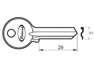 CHIAVE GREZZA K2765 R1 - 10 pezzi POTENT