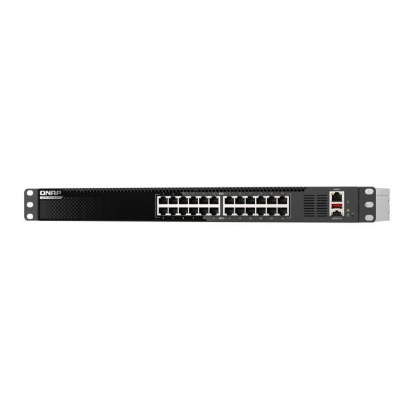 Qnap qsw-m3224-24t switch di rete gestito l3 10g ethernet (100/1000/10000) 1u nero, argento