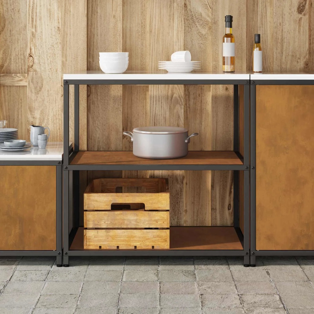 Unità di Scaffali per Cucina HATTEM Ruggine 90 x 50 x 92 cm 874960