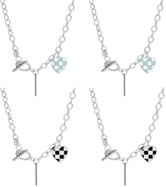 Hanger per Abbigliamento - 4 Pezzi - Catena Regolabile - Disegno Minimalista - Accessorio per Amica - Design Unico - 46,5 cm di Lunghezza - Accessorio per Abbigliamento