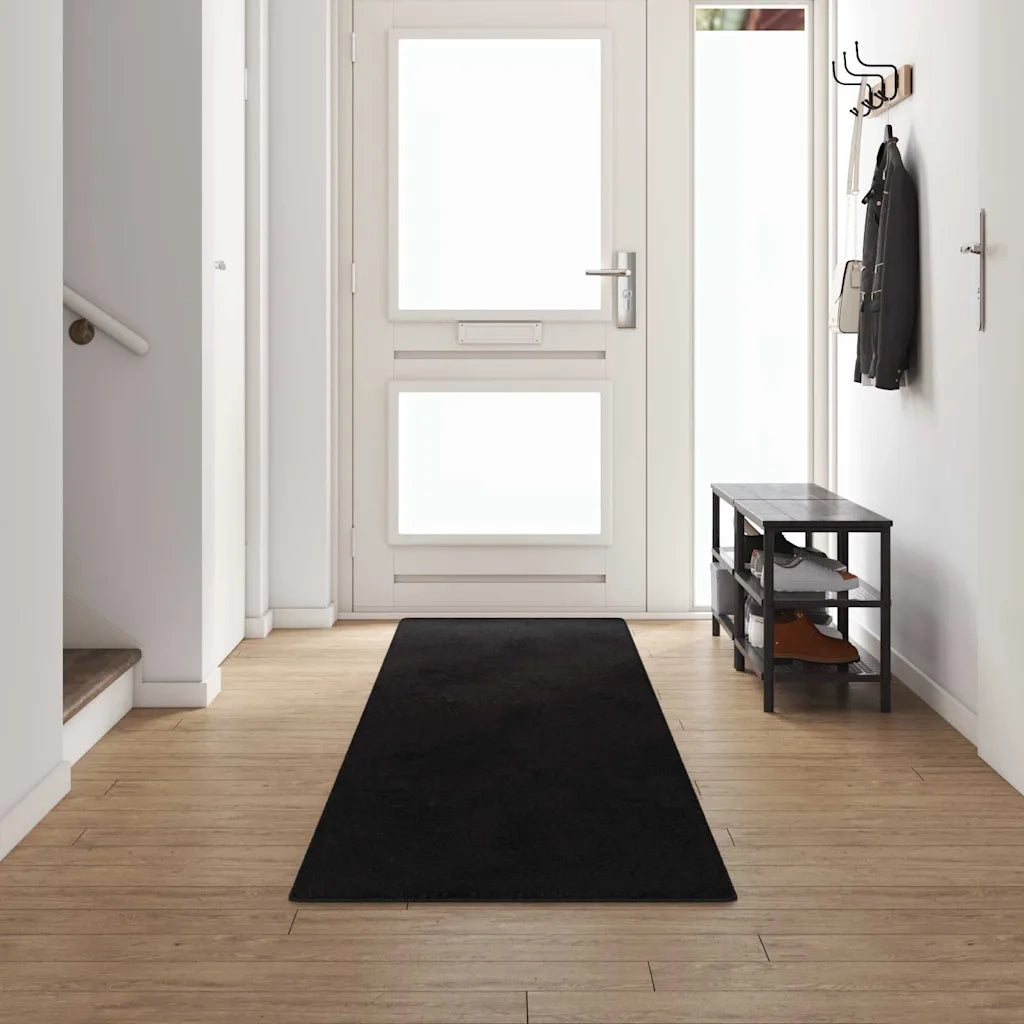 Runner in Moquette | Runner Tappeto Nero 80 x 500 cm 100% Polipropilene Tuft