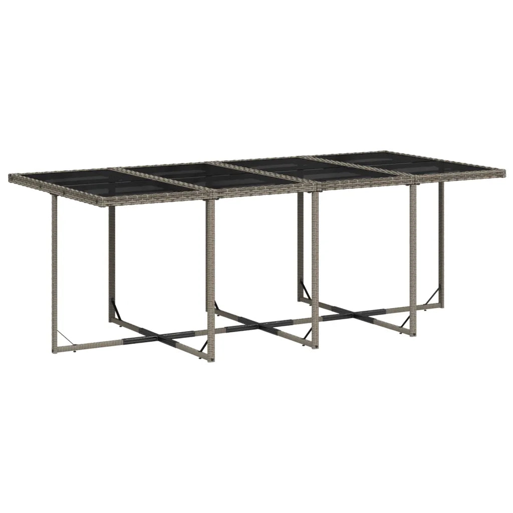Set da Pranzo da Giardino 13pz con Cuscini Grigio in Polyrattan 3277927