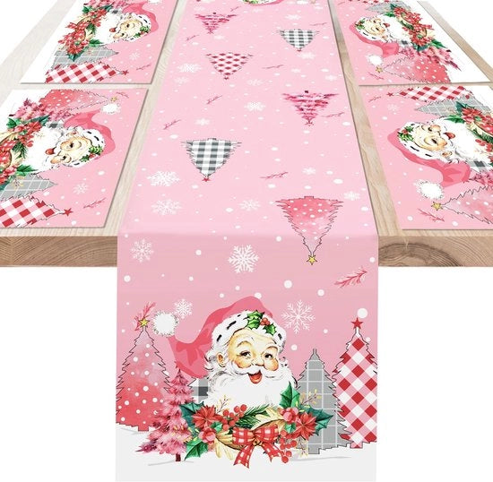 Tavolo di Natale in Rosso per Decorazione della Tavola
