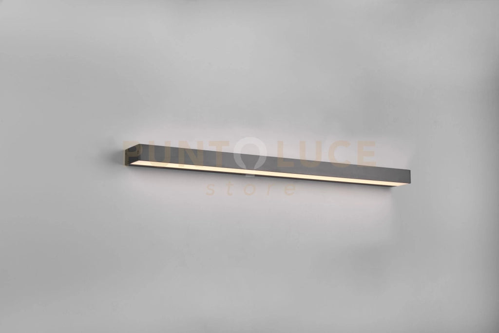 ROCCO H2O APPLIQUE LED 13W 1400lm, 3000K  BI-EMISSIONE NERO IP44 L. 90CM