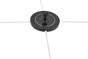 Pompa d'acqua solare con 7 LED per giardino, piscina e vasca idromassaggio 3,5W, illuminazione per laghetto con fontana solare e pompa con bocchetta nera.