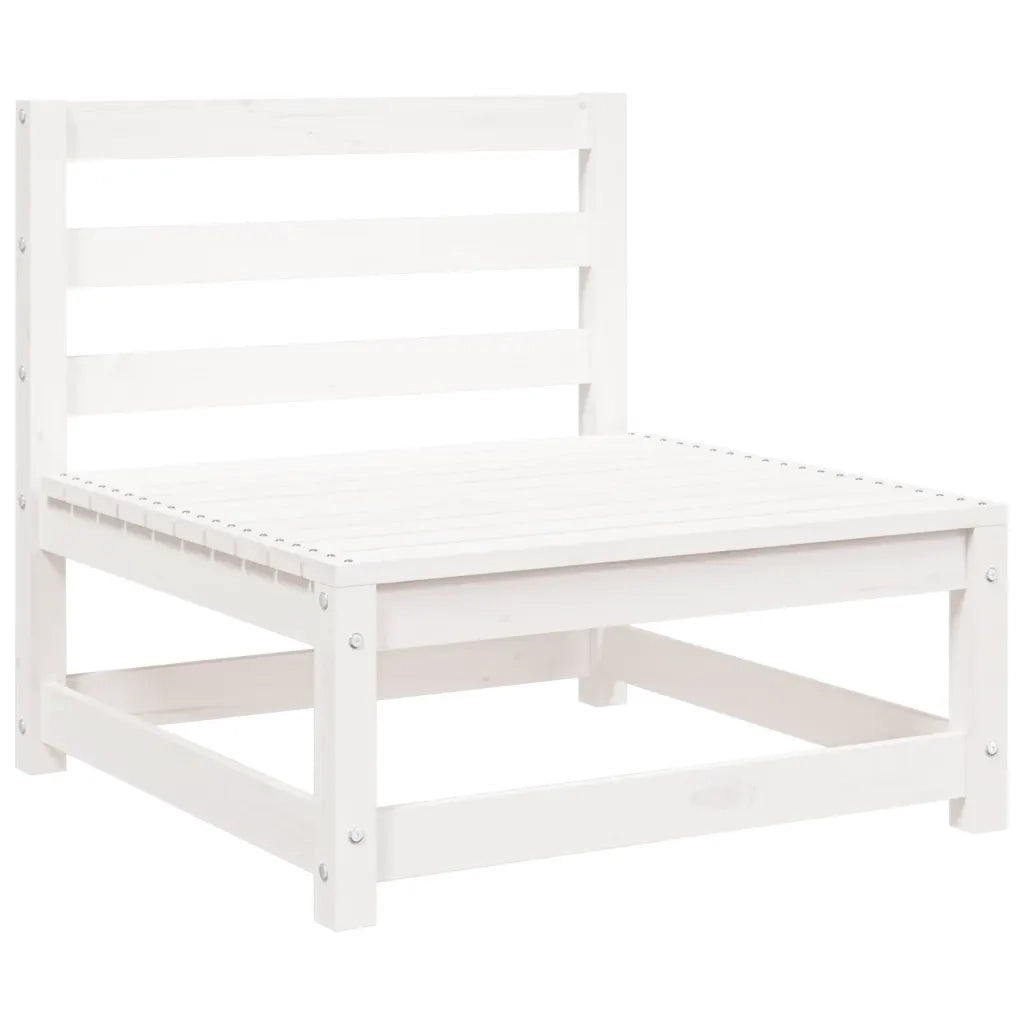 Set Divani da Giardino 6 pz Bianco in Legno Massello di Pino 3299397