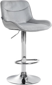 Barhocker Vonore Samt chrom