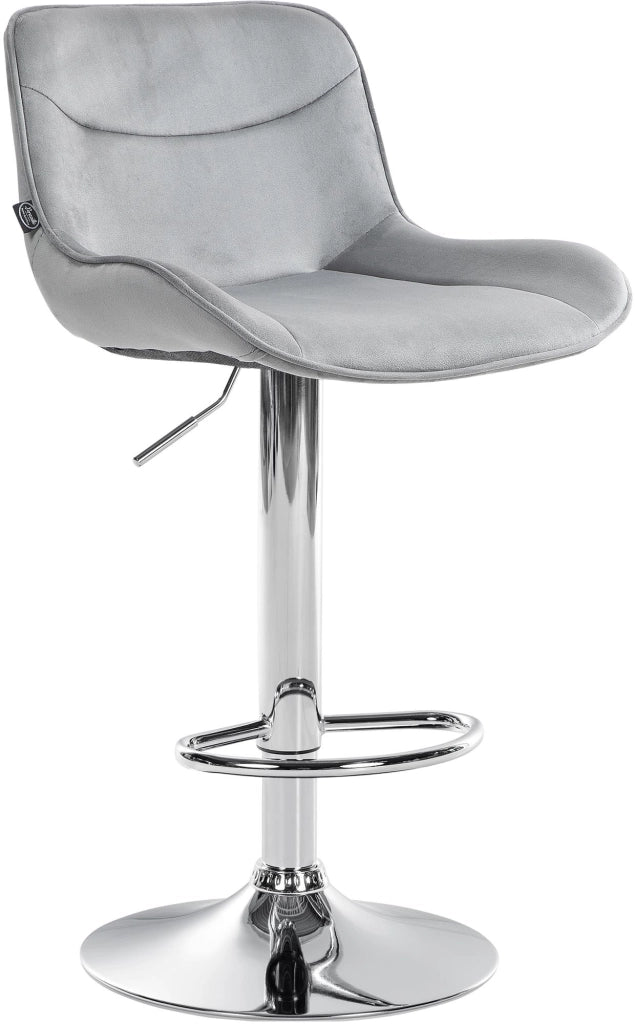 Barhocker Vonore Samt chrom