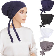 4 Pezzi di Capelli per Donna - Cappello e Velatura Piana con Chiusura a Cravatta