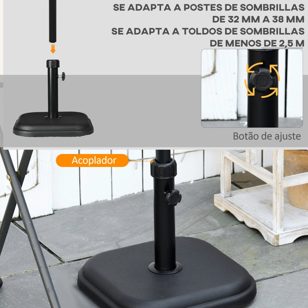 Base per Ombrellone da Giardino 11 kg ¨C Zephmum ¨C Grigio 36x36x31 cm