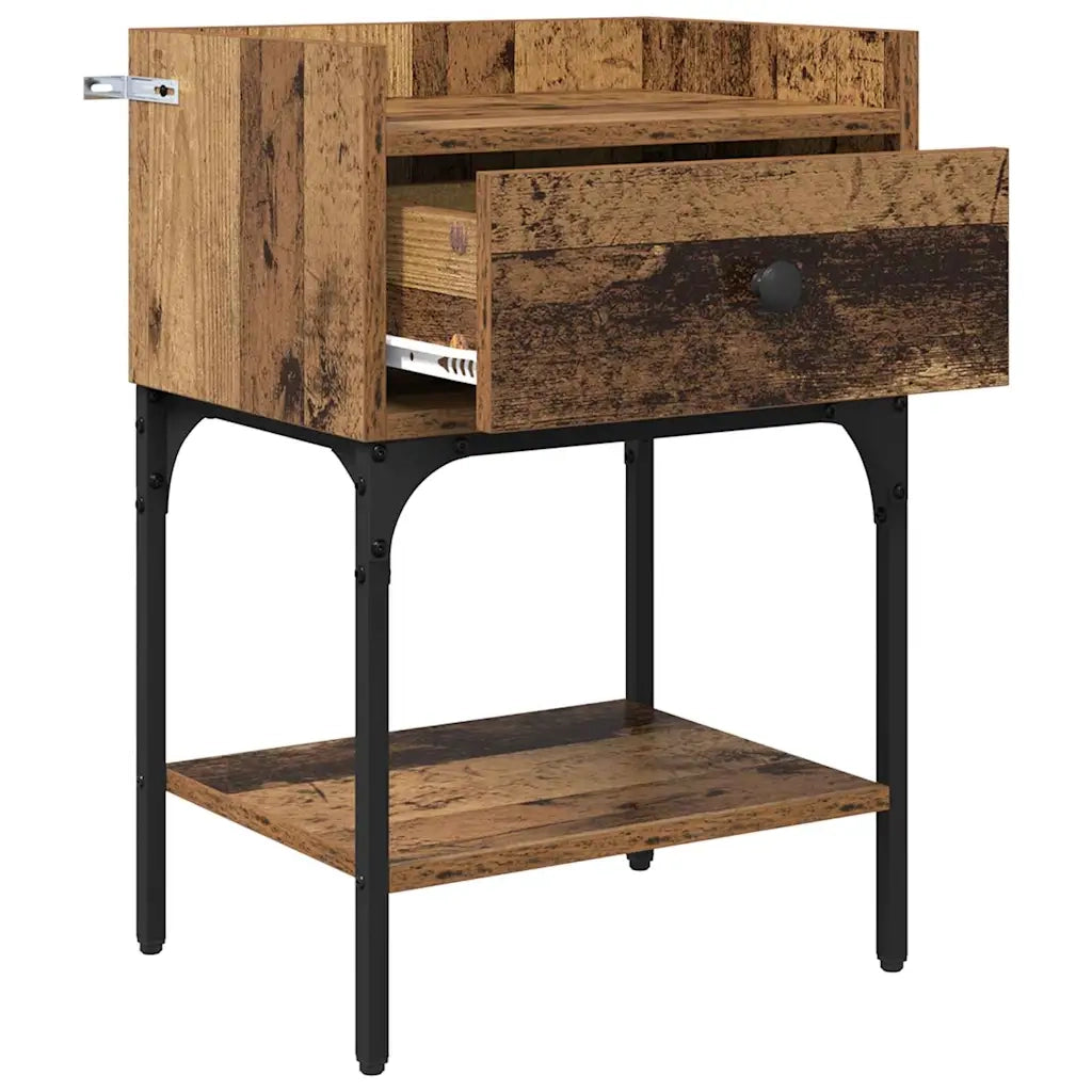 Comodino-Tavolino da notte Legno vecchio 40 x 29 x 60 cm Legno multistrato