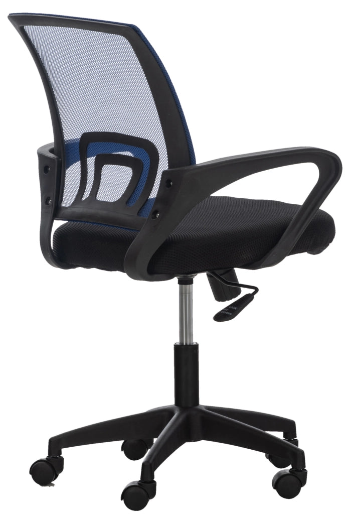 Sedia da ufficio Auburn con ruote blu