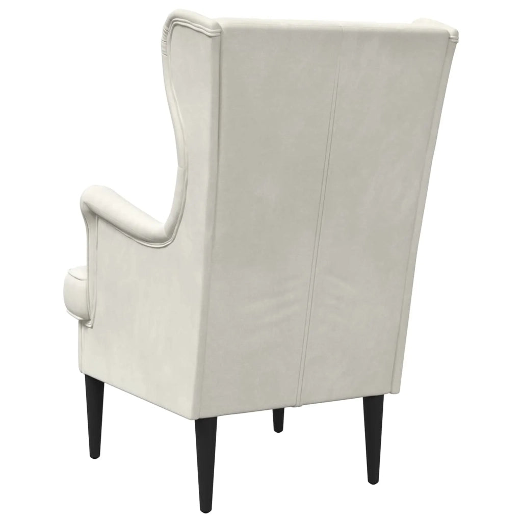 Poltrona Crema Velluto