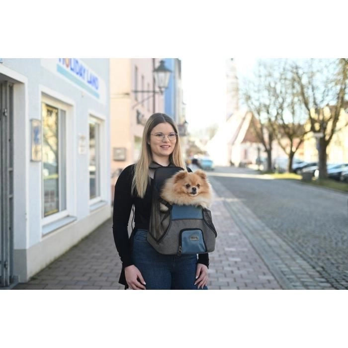 Borsa portaoggetti anteriore - KERBL - Vacation - Grigio/blu - 31x24x38 cm
