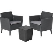 Set da Giardino Keter Salemo Balcony Tavolino Contenitore 39x39 cm