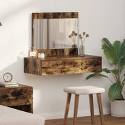 Tavolo da Toeletta Appeso al Muro Rovere Affumicato 83x40x70 cm