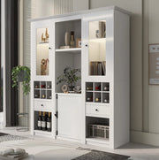 Vetrina bianca con LED controllati da app; 143x45;5x170 cm; in MDF