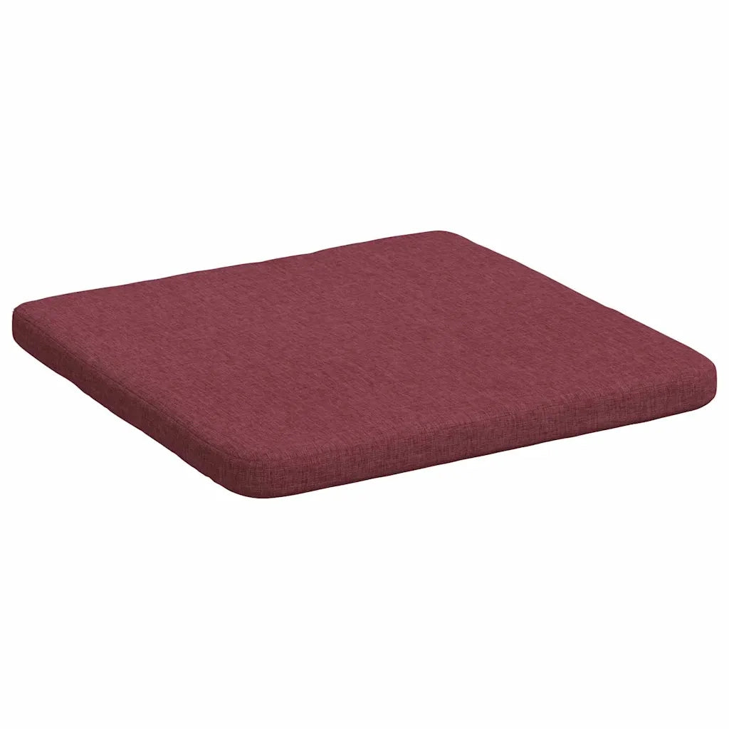 Cuscini per Seduta 4 pcs Rosso Vino 40 x 40 x 3 cm Tessuto