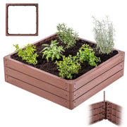Aiuola rialzata per ortaggi KADAX, fioriera da giardino marrone 75x75 cm