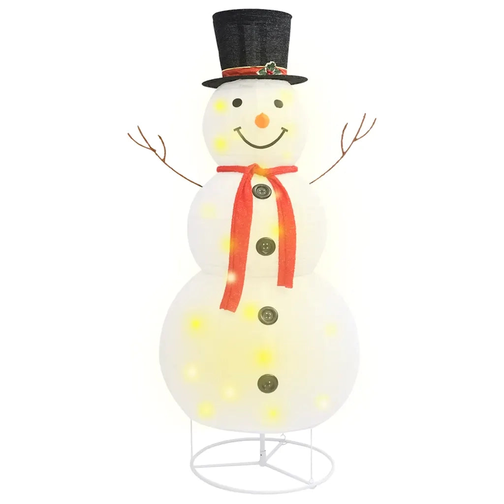 Figura Natalizia Pupazzo di Neve a LED Tessuto Pregiato 180 cm CFW4006456