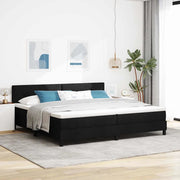 Letto a molle con testiera Nero 200 x 200 cm Tessuto 3338715