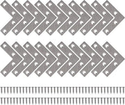 Supporto angolare in acciaio inossidabile - Riparazione mobili, scrivania, tavolo, tavola - 50*50mm - Pacchetto da 20 unità