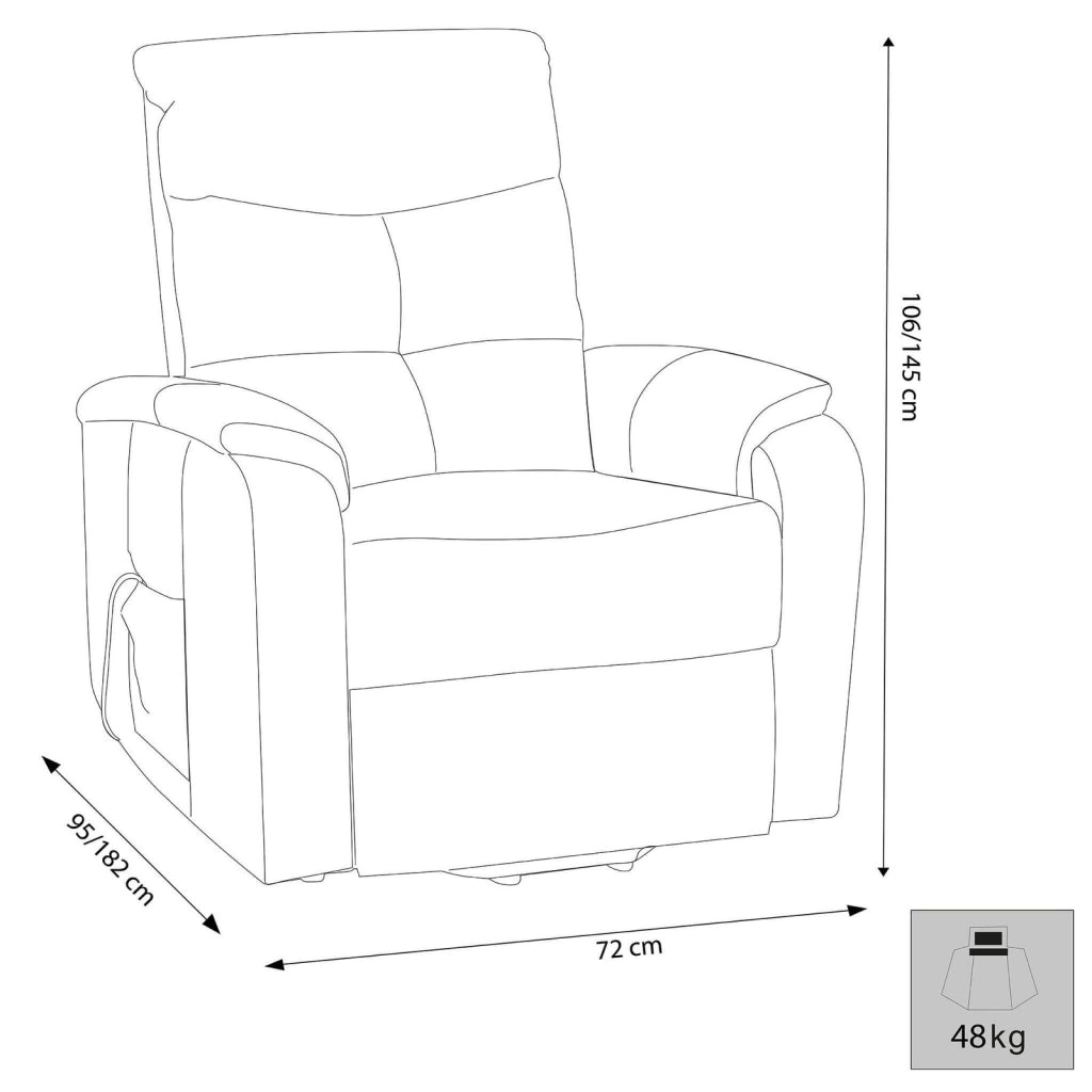 Poltrona elettrica alzapersona in Ecopelle cm 76x95x106 - RALF