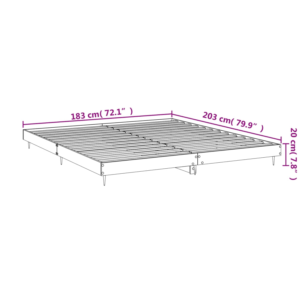 Giroletto senza Materasso Nero 180x200 cm in Legno Multistrato 832222