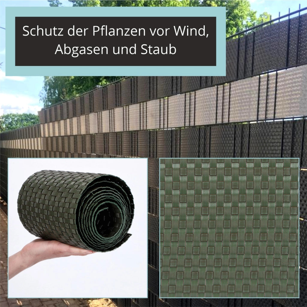 Nastro per recinzioni KADAX verde per pannelli di recinzione 19 cm 2,55 m Copertura per recinzione