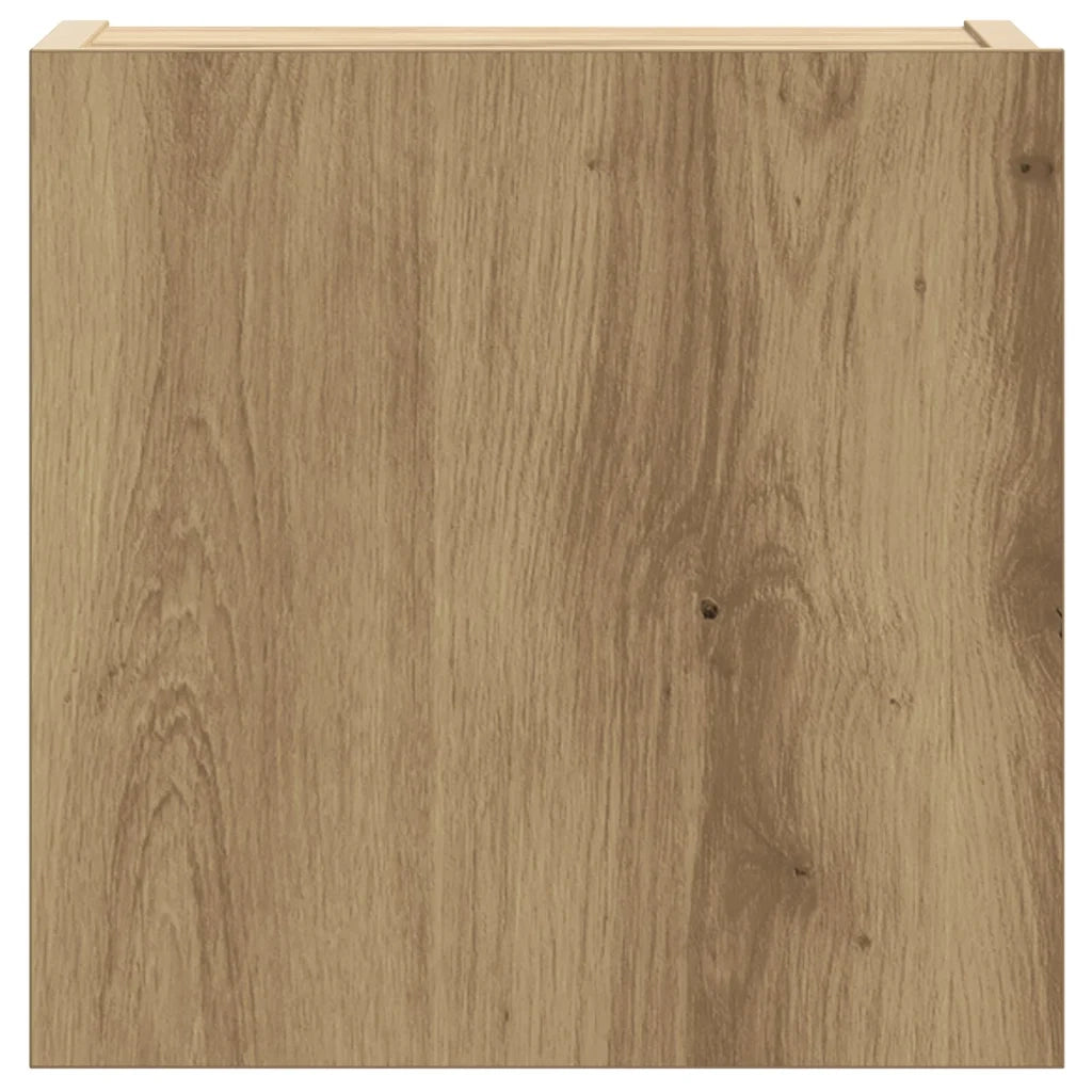 vidaXL Set Mobile TV 8 pz Montato a Parete Rovere in Legno Multistrato