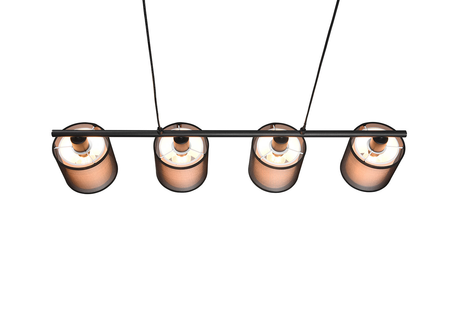 Lampada a Sospensione da Interno Attacco E14 in Metallo Nero Opaco