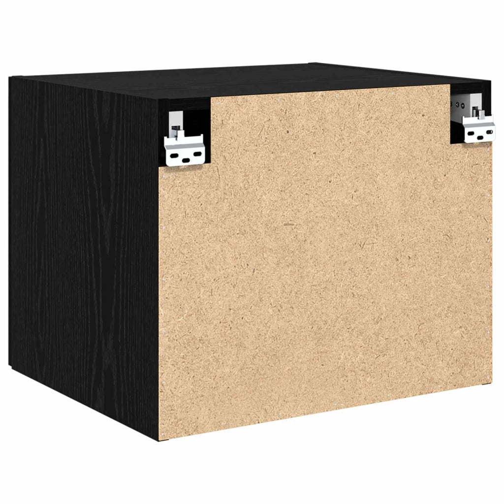 Armadietto a Muro | Mobile a Parete Rovere nero 50 x 42.5 x 40 cm