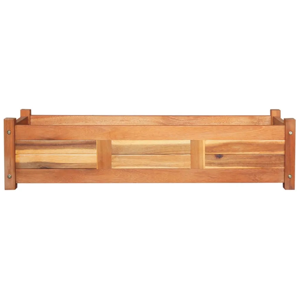 Letti Rialzati da Giardino 2 pz in Legno di Acacia 100x30x25 cm cod mxl 48918