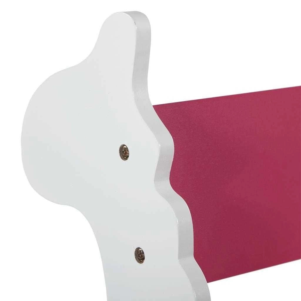 Mecedora infantil de madera con lacado rosa 33x55x51.5