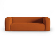 Cosmopolitan Design - Divano "Mackay" 4 posti in velluto strutturato terracotta 