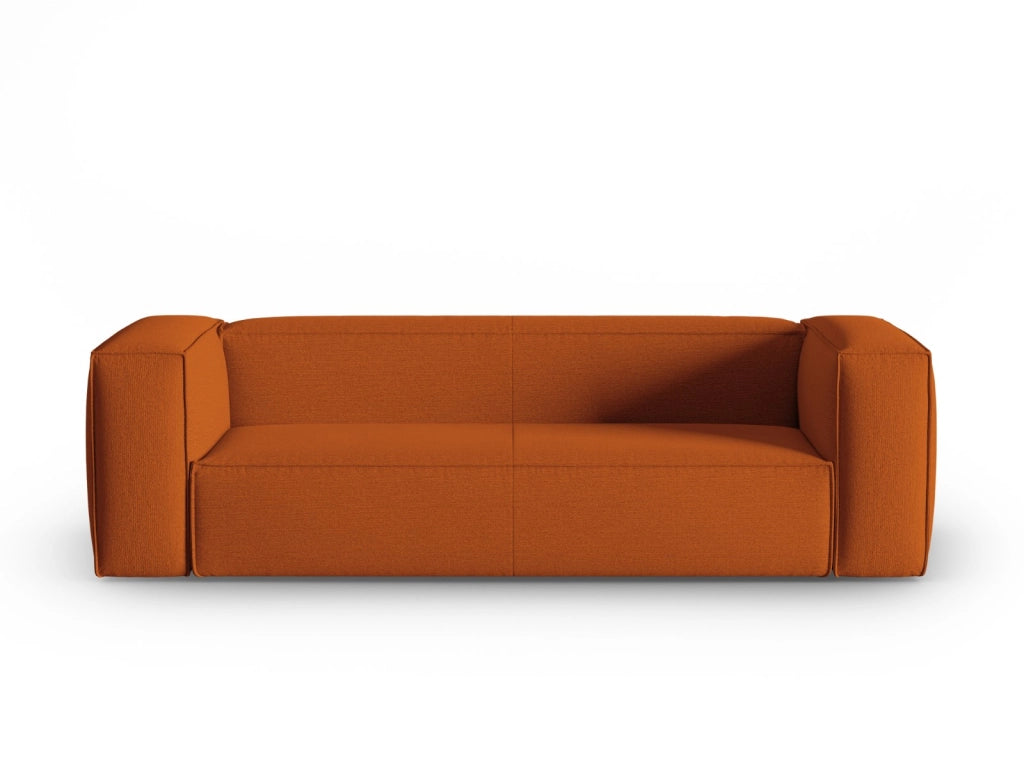 Cosmopolitan Design - Divano "Mackay" 4 posti in velluto strutturato terracotta 