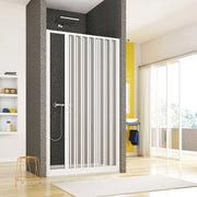 Box doccia nicchia 130cm con anta ad apertura laterale a soffietto in PVC Teti
